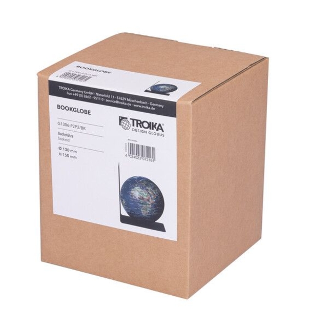 Boekensteun Troika met magnetische globe 13cm blauw-groen