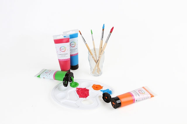 Penseel Qrea synthetisch haar set à 10 breedtes