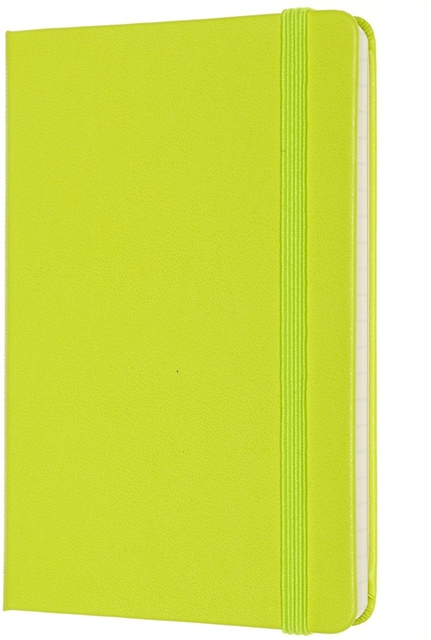 Notitieboek Moleskine pocket 90x140mm lijn hard cover lemon green