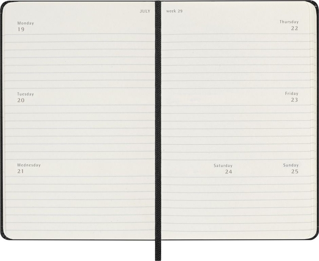 Agenda 2027 Moleskine 12M Planner Weekly 7dagen/2pagina's pocket hc black