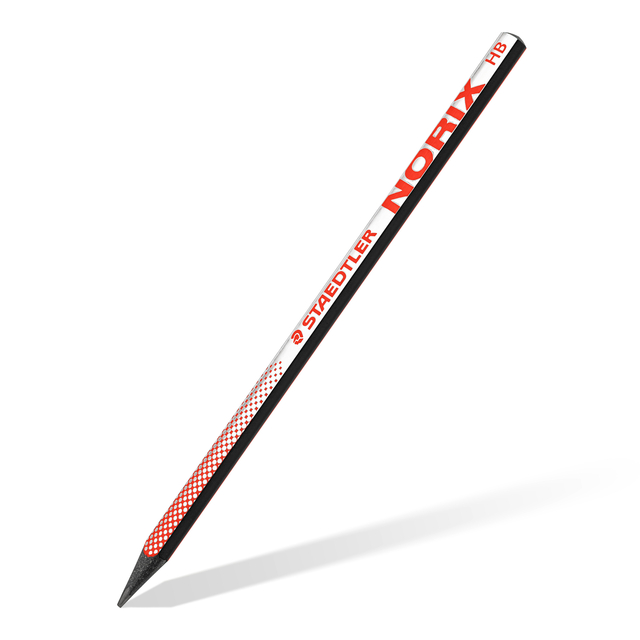 Potlood Staedtler Norix HB zwart-koraal blister à 2 stuks