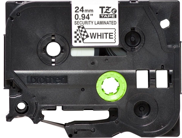 Labeltape Brother P-touch TZe-SE5 veiligheidstape 24mm zwart op wit