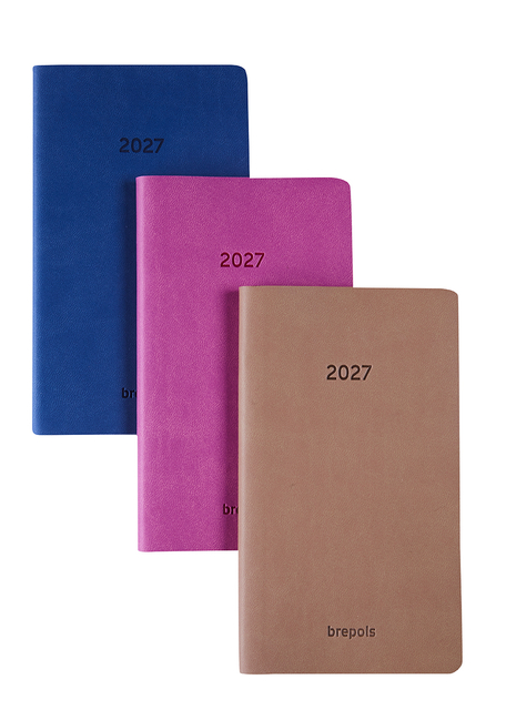 Agenda 2027 Brepols Interplan Colora 7dagen/2pag taupe, roze, dblauw