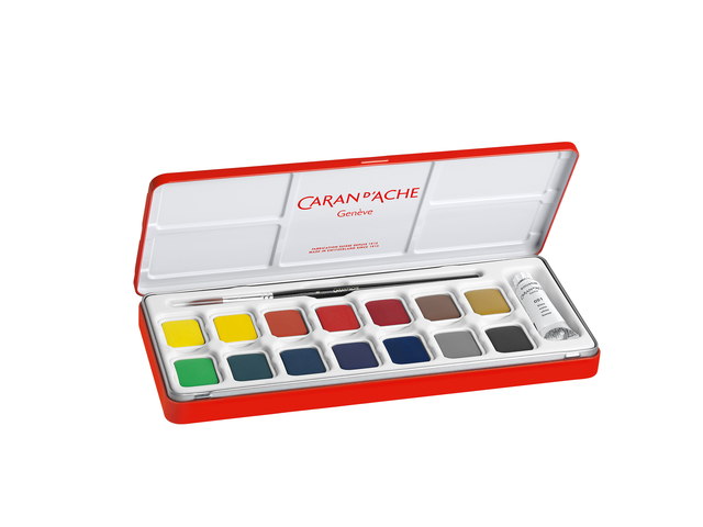 Plakkaatverf Caran d'Ache blik à 15 kleuren