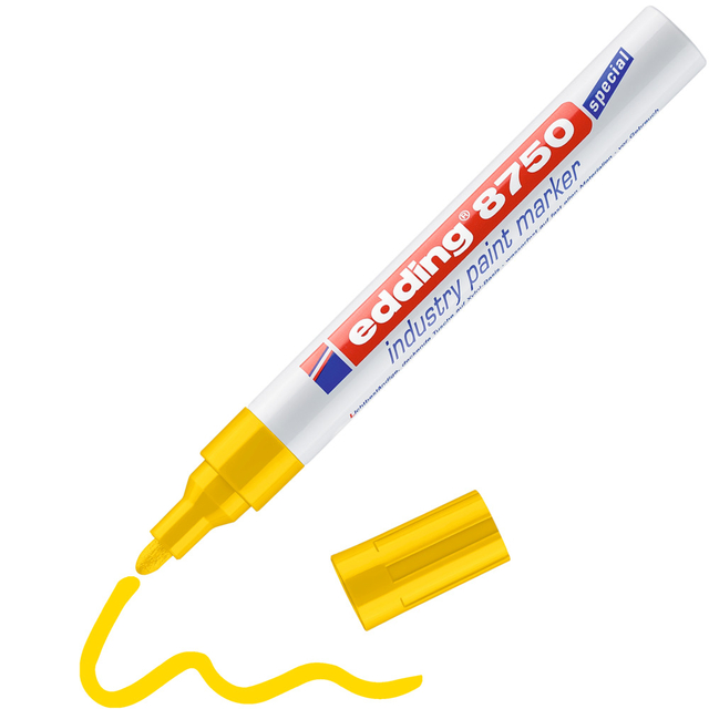 Paintmarker edding 8750 industrie 2-4mm geel