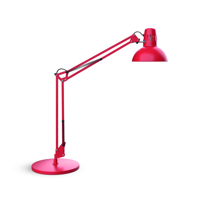 Bureaulamp MAUL Study op voet incl.LED E27 lamp rood