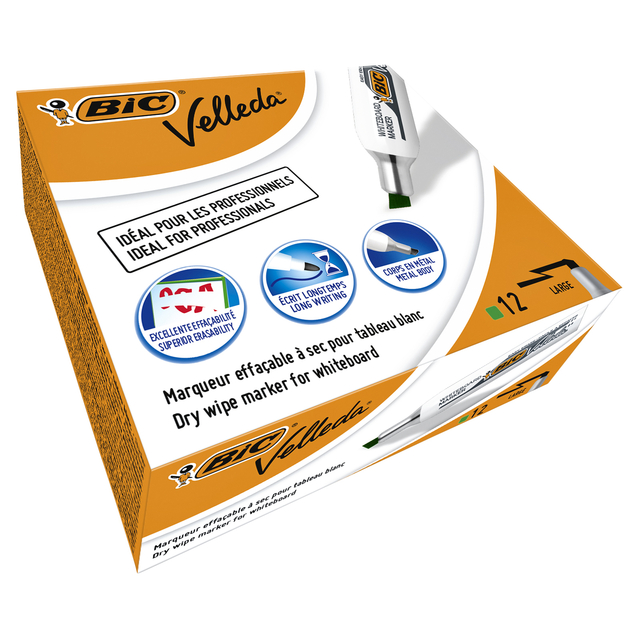 Whiteboardmarker Bic Velleda 1781 schuin large groen