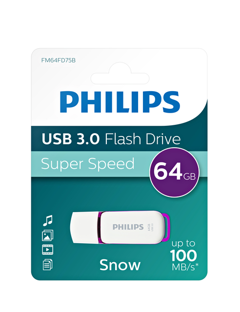 USB stick 3.0 Philips Snow USB-A 64GB paars