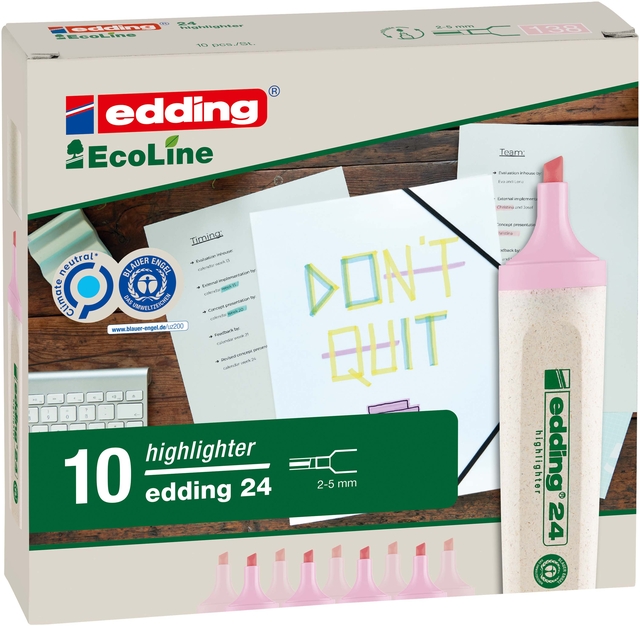 Markeerstift edding 24 EcoLine pastel roze