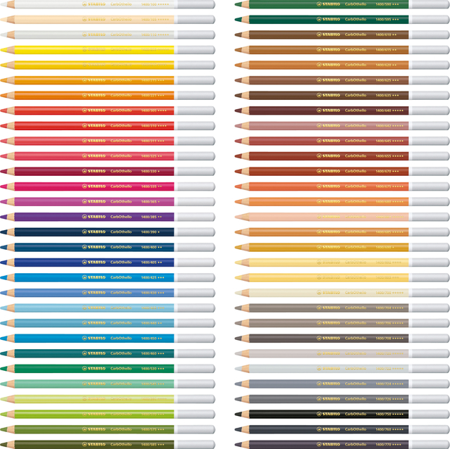 Kleurpotloden STABILO CarbOthello kalkpastel assorti blik à 24 stuks