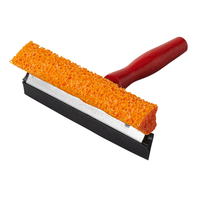 Raamtrekker ProPlus met houten steel 145mm rood