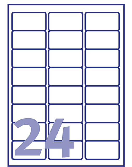 Etiket Avery L7159-40 63.5x33.9mm wit 960 stuks