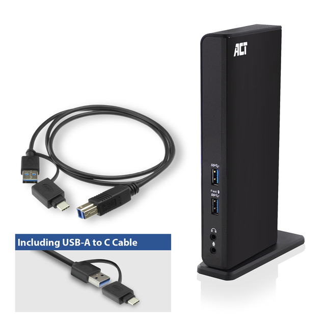 Dockingstation ACT USB-C Dual Monitor met laadpoort