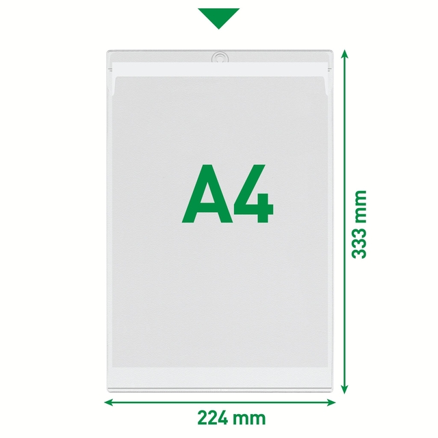 Insteekmap U-model Leitz Premium met ophangoog 0.20mm PVC A4 transparant 50 stuks
