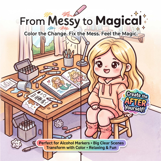 Kleurboek Cute Cozy From Messy to Magical