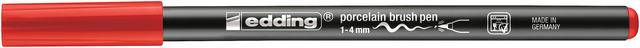 Brushpen edding 4200 porselein rood