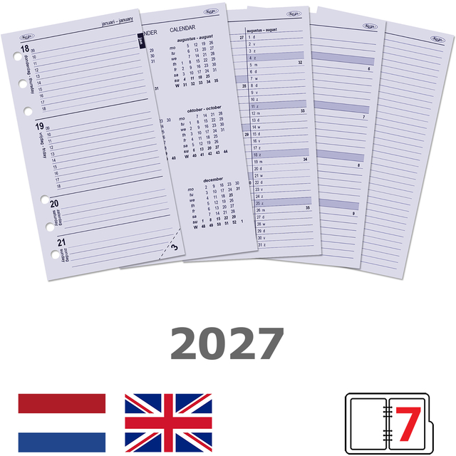 Agendavulling 2027 Kalpa Personal 7dagen/2pagina's