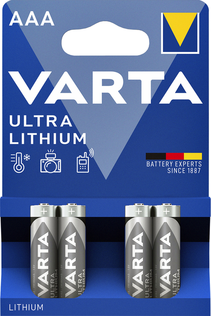 Batterij VARTA Ultra lithium 4x AAA