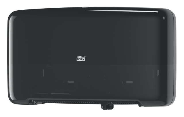 Toiletpapierdispenser Tork T2 Elevation jumbo klein duo zwart 555508