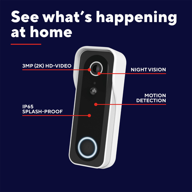Deurbelcamera Trust DOORCAM-3000 Wi-Fi wit