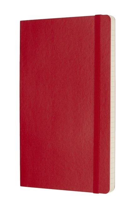 Notitieboek Moleskine large 130x210mm lijn soft cover scarlet red