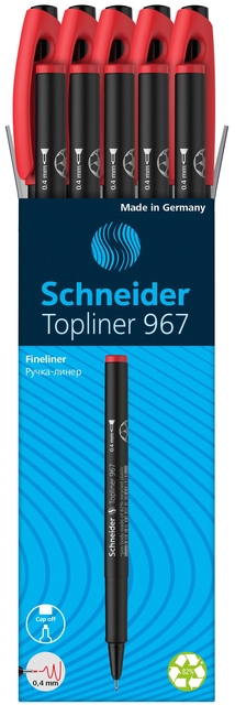 Fineliner Schneider Topliner 967 0.4mm rood