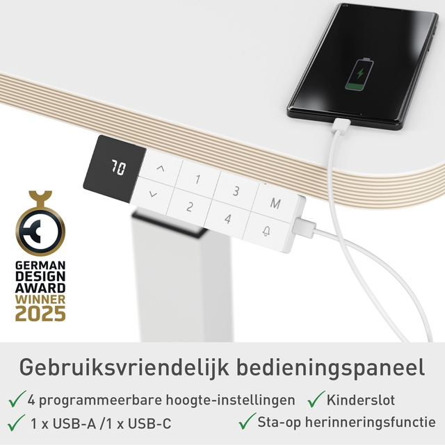 Zit-sta bureau Leitz Ergo elektrisch compact