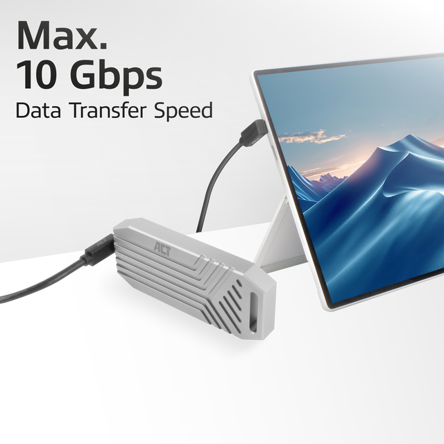 Kabel ACT USB-C hoek boven/beneden 10Gbps 2m