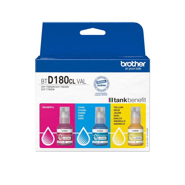 Navulinkt Brother BT-D180CLVAL 3 kleuren