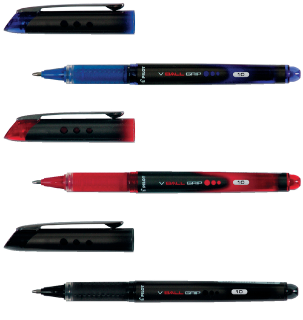 Rollerpen PILOT V-Ball grip breed zwart