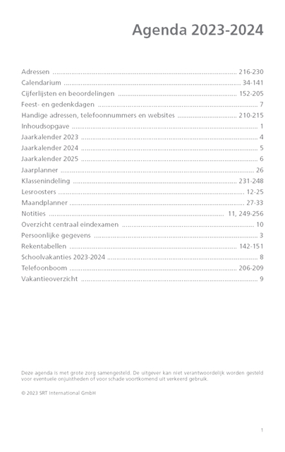 Schoolagenda 2026-2027 Ryam docenten 7dagen/2pagina's zwart