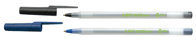 Balpen Bic Ecolutions round stic medium zwart
