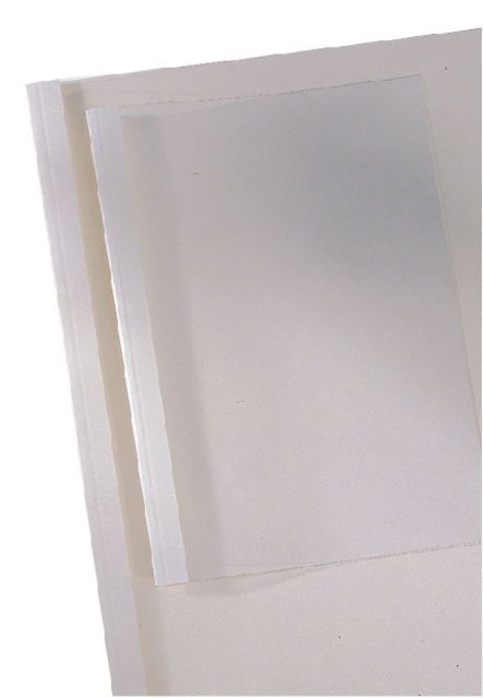 Thermische omslag GBC A4 3mm transparant/wit 100 stuks