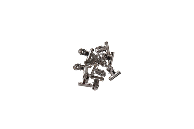 Papierklem MAUL Bulldog 30mm capaciteit 10mm zilver 10 stuks