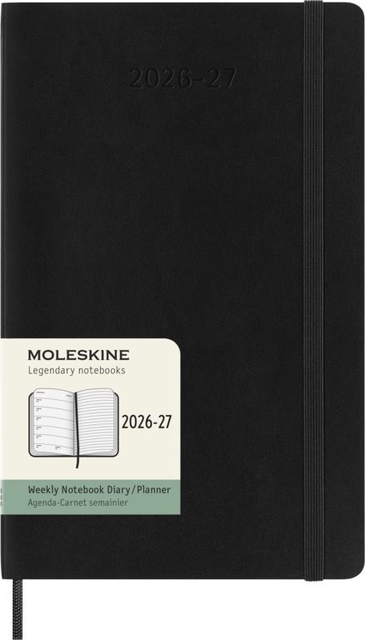 Agenda 2027 Moleskine 18M Planner Weekly 7dagen/1pagina large sc black
