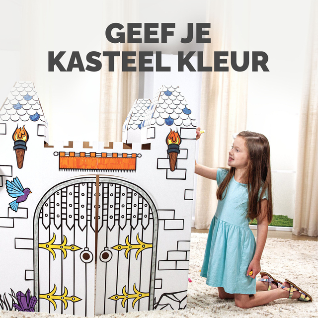 Kartonnen Kasteel XL Bankers Box Play inkleurbaar