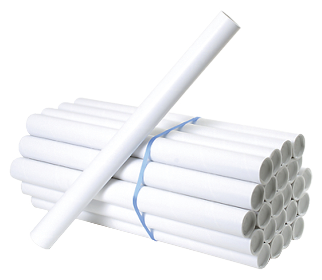 Verzendkoker CleverPack A3 330x50mm met doppen wit pak à 20 stuks