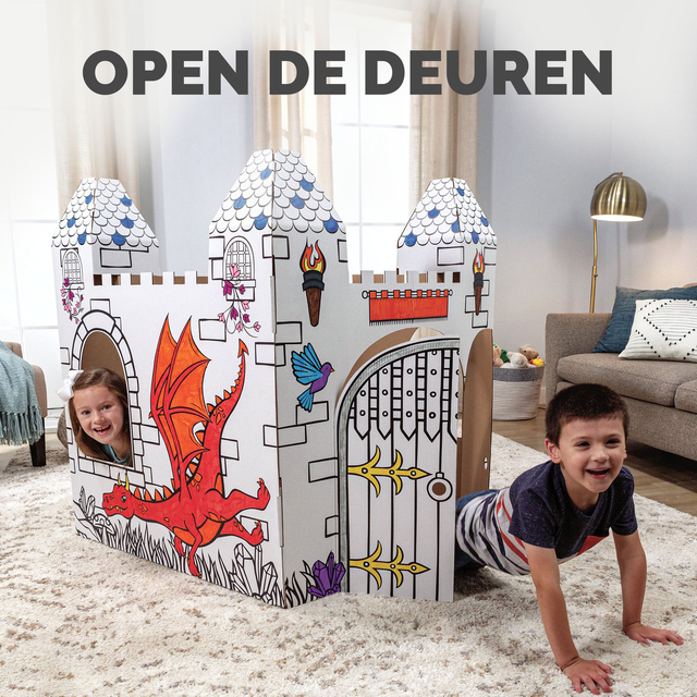 Kartonnen Kasteel XL Bankers Box Play inkleurbaar