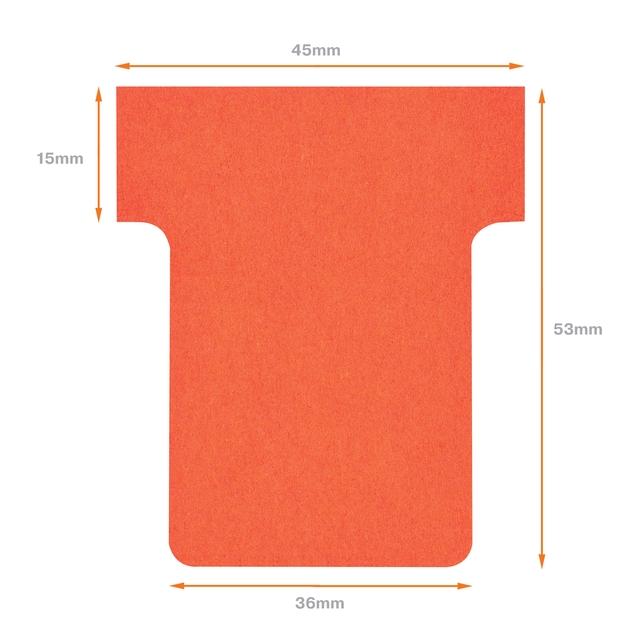 T-kaart  Nobo nr 1.5 36mm rood 100 stuks