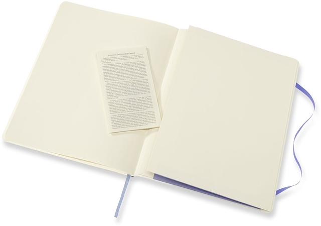 Notitieboek Moleskine XL 190x250mm lijn soft cover hydrangea blue