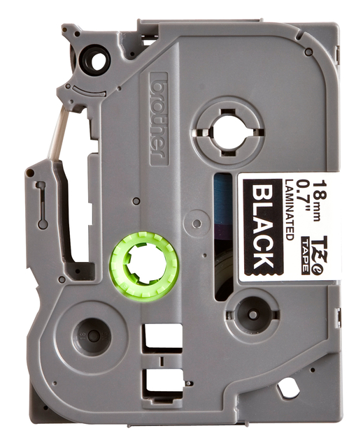 Labeltape Brother P-touch TZe-345 standaard 18mm wit op zwart