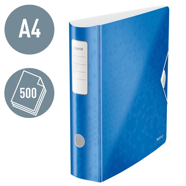 Ordner Leitz WOW active 180° 80mm PP A4 blauw