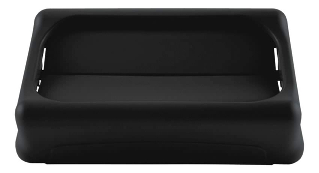 Deksel Rubbermaid Slim Jim Vented gesloten met swingsysteem zwart