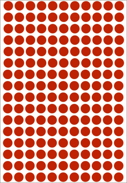 Etiket HERMA 2212 rond 8mm rood 5632 stuks