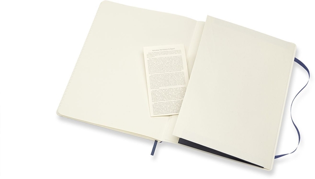 Notitieboek Moleskine XL 190x250mm lijn soft cover sapphire blue