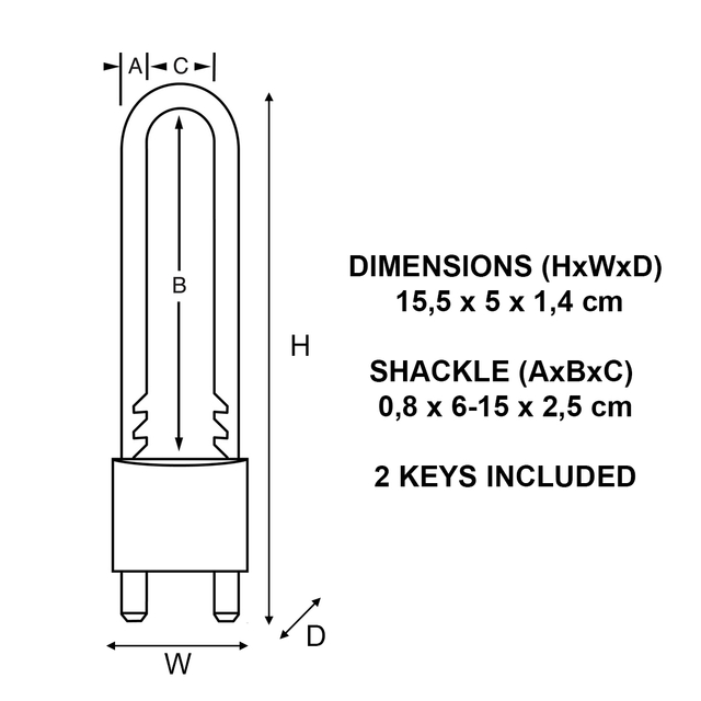 Hangslot MasterLock verstelbaar messing 50mm