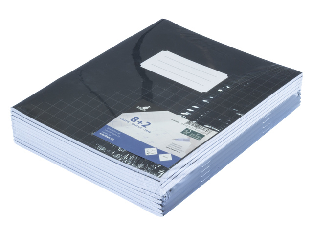 Schrift kangaro A5 ruit 10mm 80 pagina's 60 gram zwart pak à 10 stuks