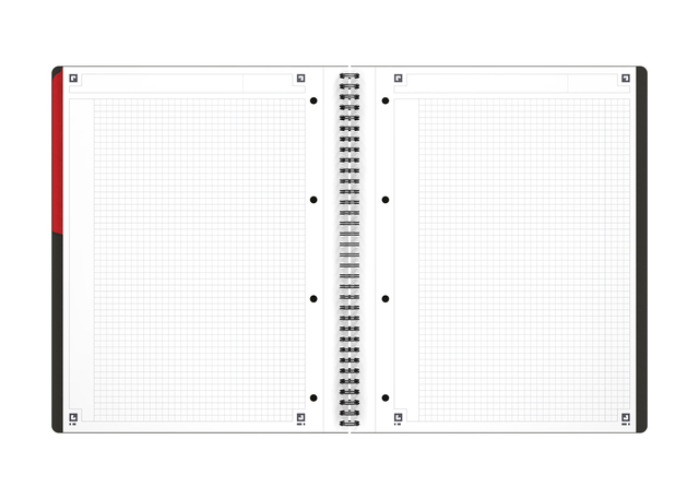 Spiraalblok Oxford International Activebook A4+ 160 pagina's ruit 5mm