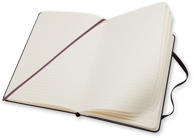 Notitieboek Moleskine large 130x210mm lijn hard cover zwart
