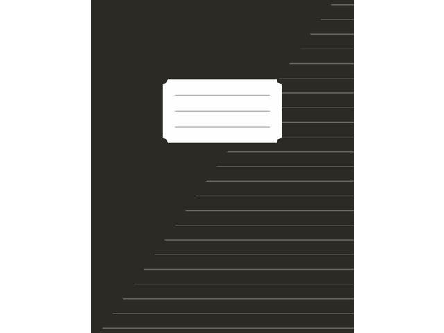 Schrift Kangaro A5 lijn 80 pagina's 60gr zwart pak à 10 stuks
